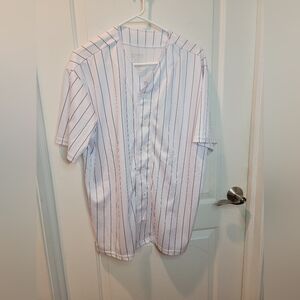 Adult Warrior Furoes Pinstriped Jersey & Pants Costumr Set Cosplay Halloween